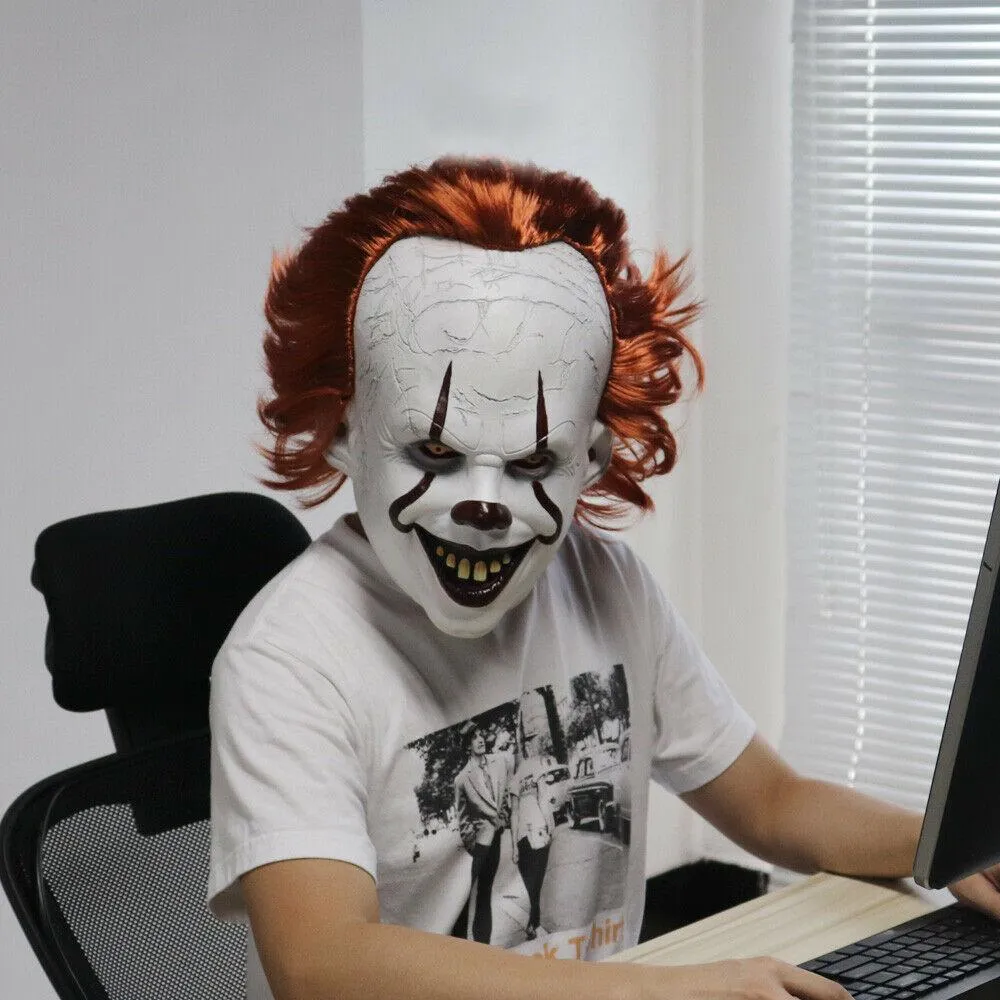 2019 Pennywise It Movie Mask Stephen King's It Horror Cosplay Costume Prop Mask