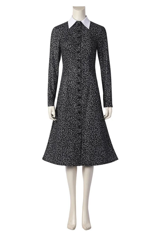 2022 Wednesday Addams Cosplay Costume Dress Optional Hair Wig Props