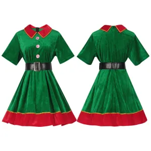 2023 Christmas Green Dress Cosplay Costumes