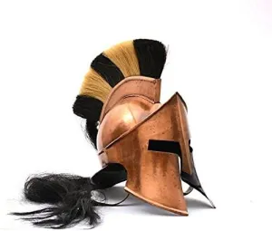 300 Movie Great King Leonidas Spartan Helmet~Fully Functional Medieval Copper Antique Helmet~ Solid Steel with Inner Leather Liner Helmet