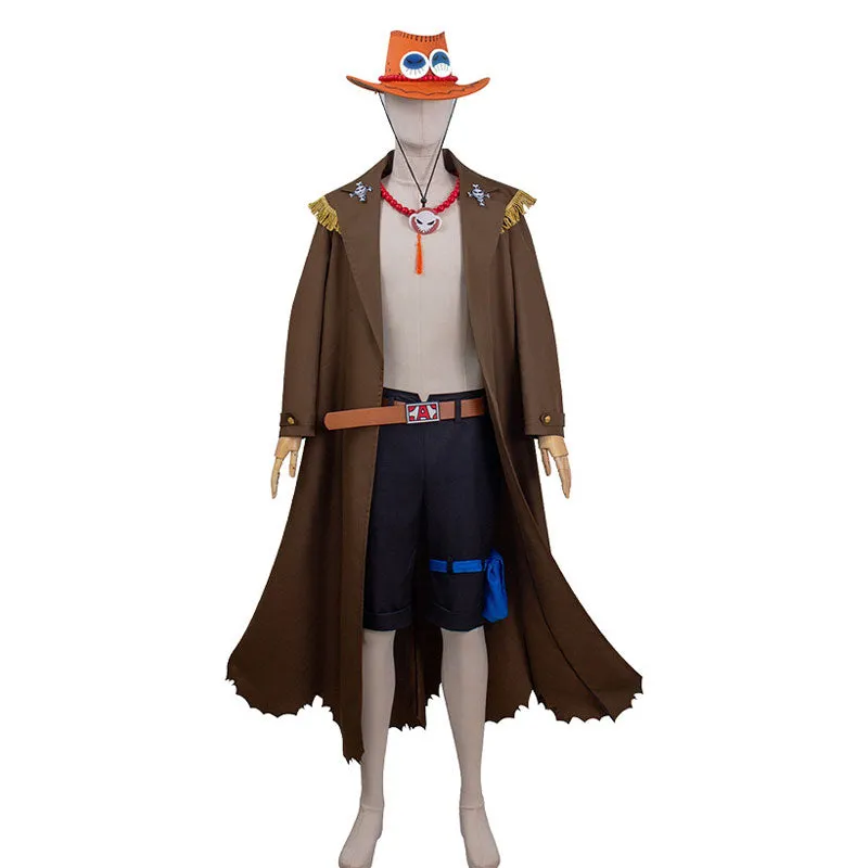 Anime One Piece Portgas D. Ace Live action Version Cosplay Costume