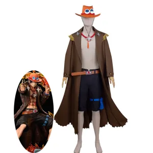 Anime One Piece Portgas D. Ace Live action Version Cosplay Costume