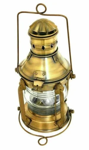 Antique Anchor Ship Lantern Nautical Maritime Boat Oil Lamp Light Vintage Decor, Ship Oil Lantern, Vintage Home Decor