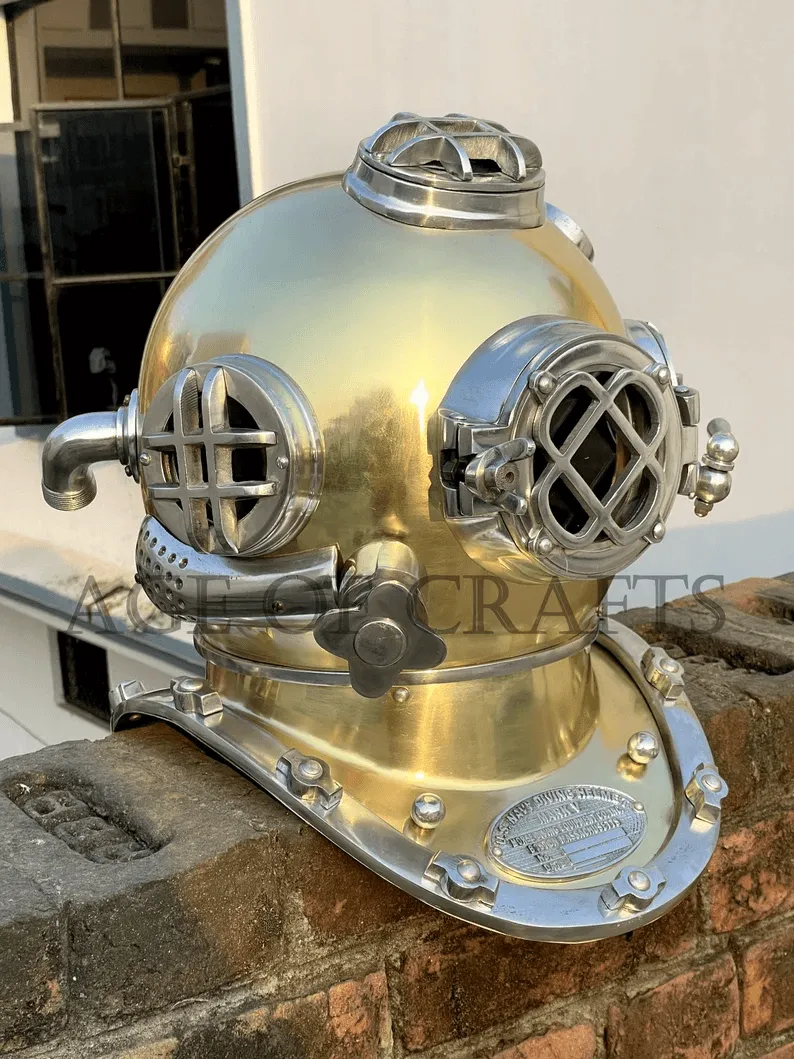 Antique Boston Diving Helmet Vintage Divers Deep Sea US Navy Mark V