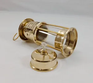 Antique Brass Polished Nautical Miner Oil Ship Lantern Maritime Lamp Home Dcor