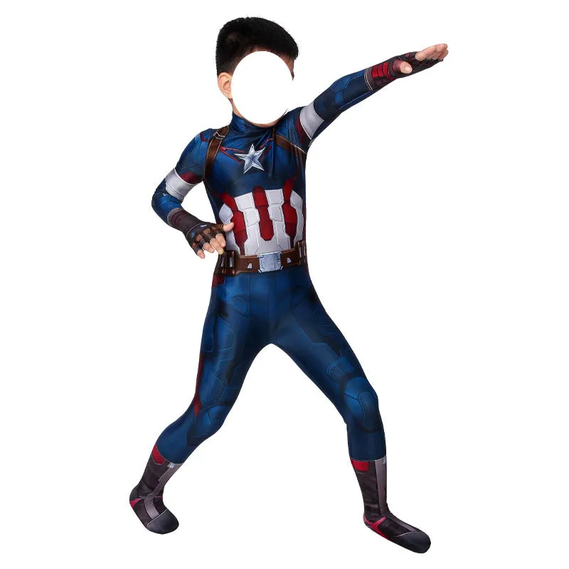 Avengers: Age of Ultron Captain America Kids Jumpsuit Cosplay Costumes