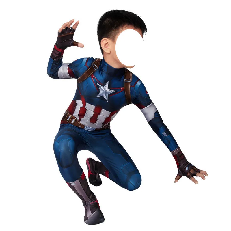 Avengers: Age of Ultron Captain America Kids Jumpsuit Cosplay Costumes
