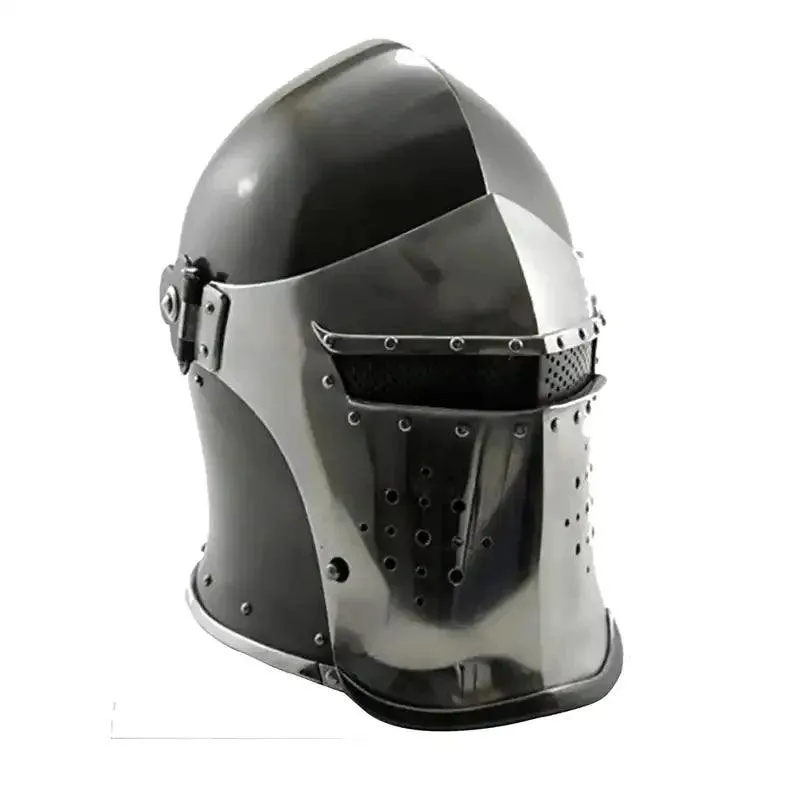 Barbuta Black Medieval Armor Helmet