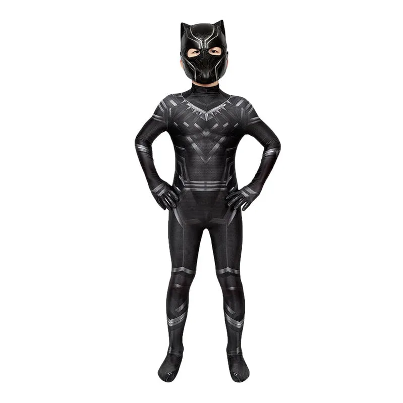 Black Panther Children Jumpsuit Cosplay Costume