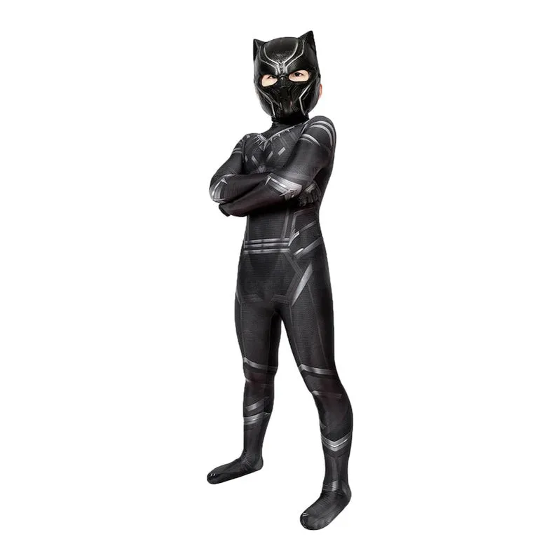Black Panther Children Jumpsuit Cosplay Costume