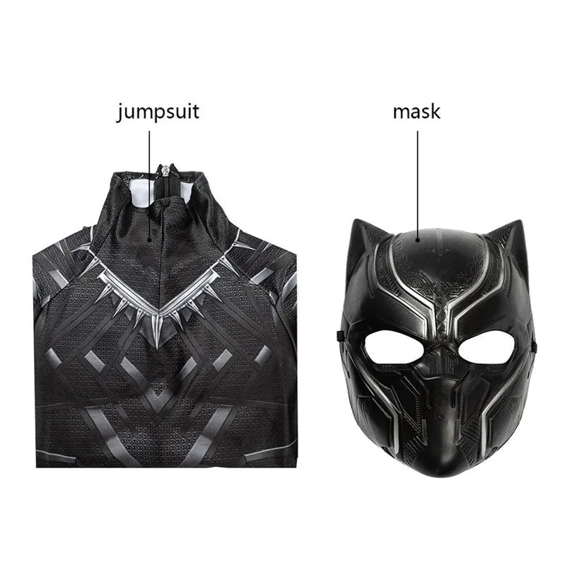 Black Panther Children Jumpsuit Cosplay Costume