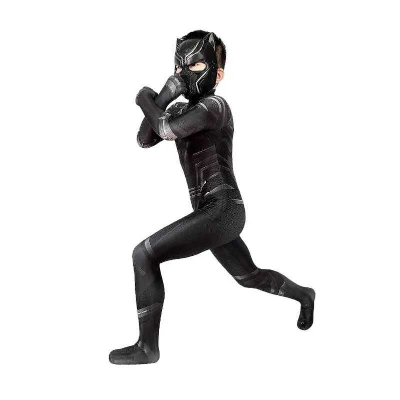Black Panther Children Jumpsuit Cosplay Costume