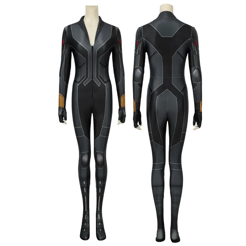 Black Widow Natasha Romanoff Black Suit Jumpsuit Cosplay Costumes