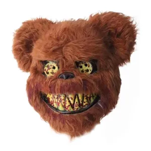 Bloody Teddy Bear Mask Scary Plush Halloween Prop Mask