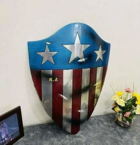 Captain America 26-inch Metal Shield - Perfect for Kids' Halloween Cosplay Props