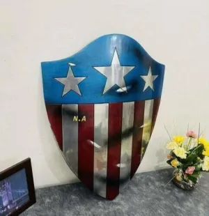 Captain America 26-inch Metal Shield - Perfect for Kids' Halloween Cosplay Props