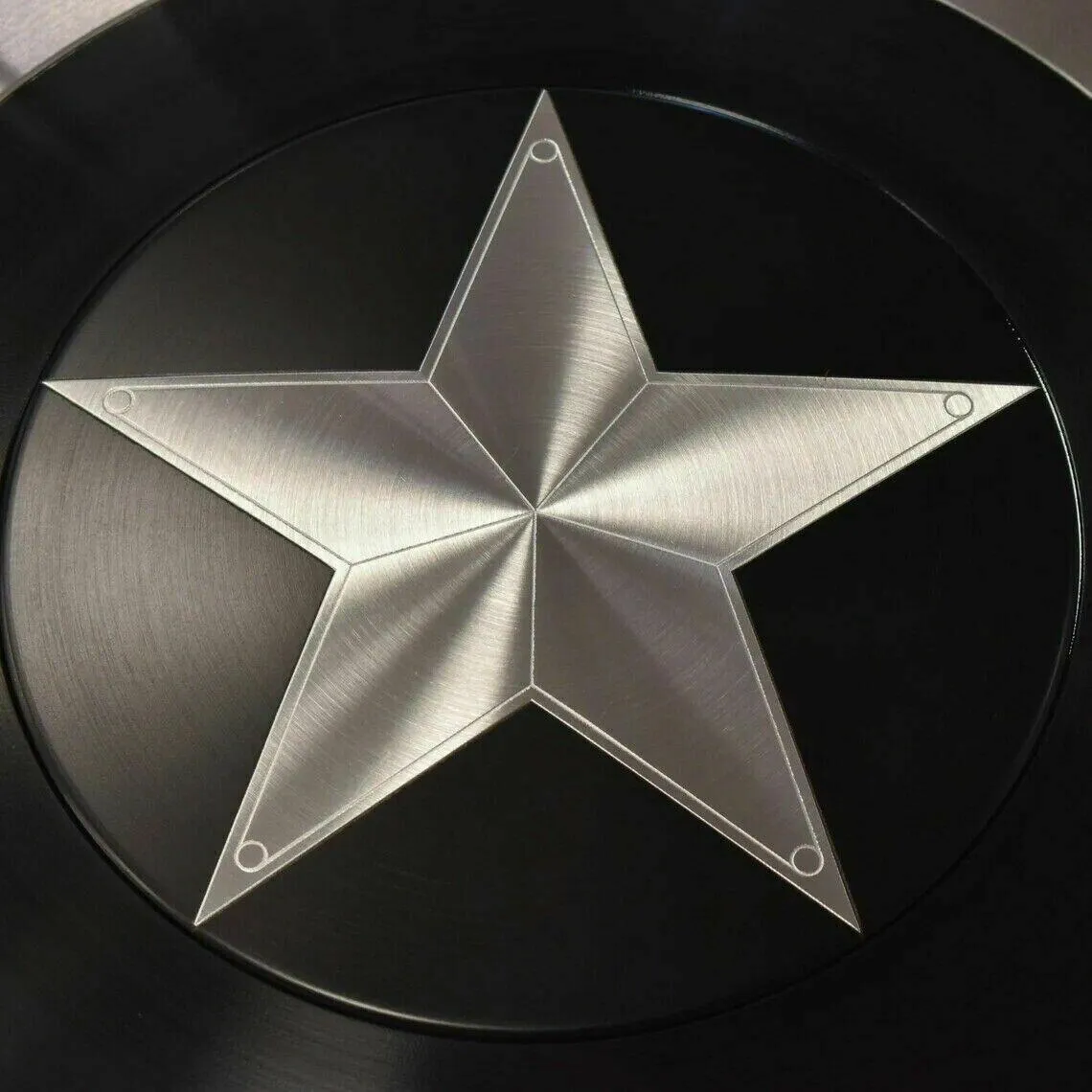 Captain America Black Shield 22'' Metal Prop Replica - 1:1 Scale Marvel Collectible
