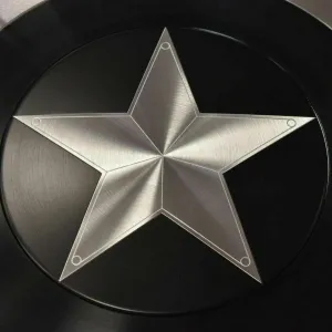Captain America Black Shield 22'' Metal Prop Replica - 1:1 Scale Marvel Collectible