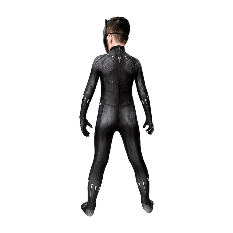 Captain America Civil War Black Panther Children Jumpsuit Cosplay Costume