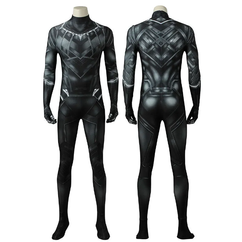Captain America: Civil War Black Panther T'Challa Jumpsuit Cosplay Costumes