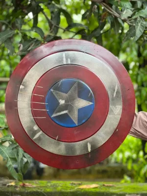Captain America damaged Shield - Metal Prop Replica- screen Accurate Marvel Captain America's Shield
