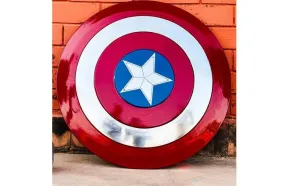 Captain America Shield Replica | Winter Soldier Metal Prop | Avengers Costume Accessory | Ideal Halloween Gift