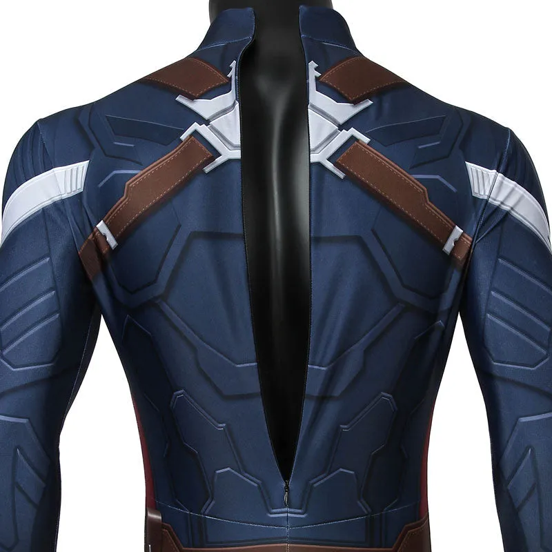 Captain America: The Winter Soldier Steve Rogers Jumpsuit Cosplay Costumes