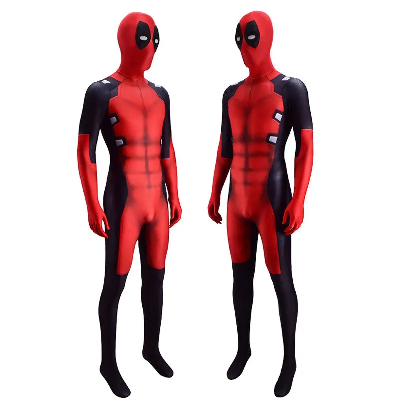 Deadpool Wade Wilson Red Jumpsuit Cosplay Costumes