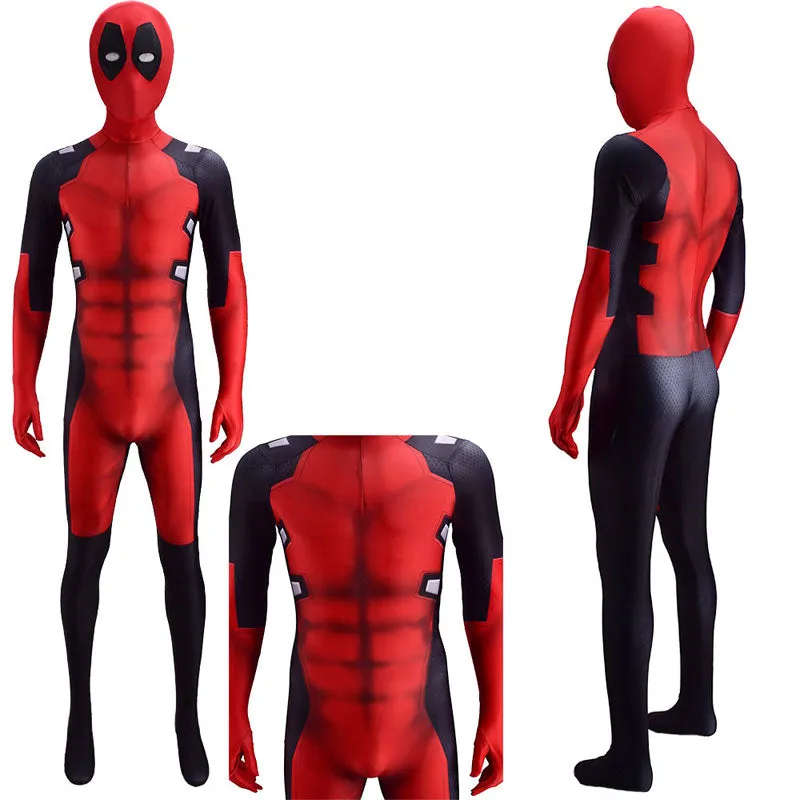 Deadpool Wade Wilson Red Jumpsuit Cosplay Costumes