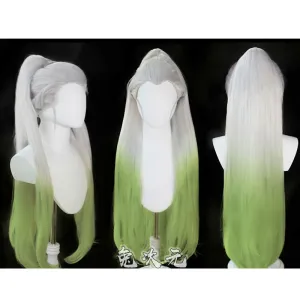 Demon Slayer: Kimetsu no Yaiba Daki White Gradient Green Cosplay Wigs