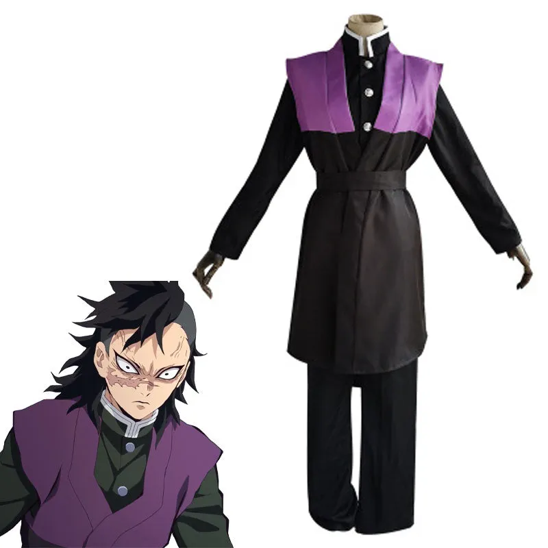 Demon Slayer Kimetsu no Yaiba Genya Shinazugawa Cosplay Costumes