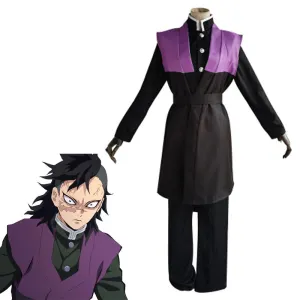 Demon Slayer Kimetsu no Yaiba Genya Shinazugawa Cosplay Costumes