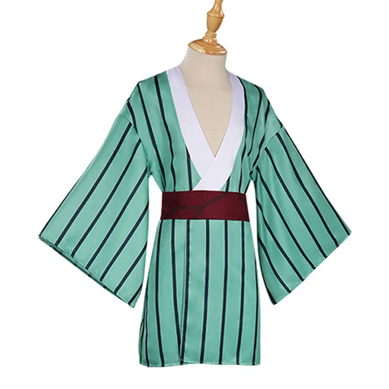 Demon Slayer Kimetsu no Yaiba Giyuutarou Green Cosplay Costumes