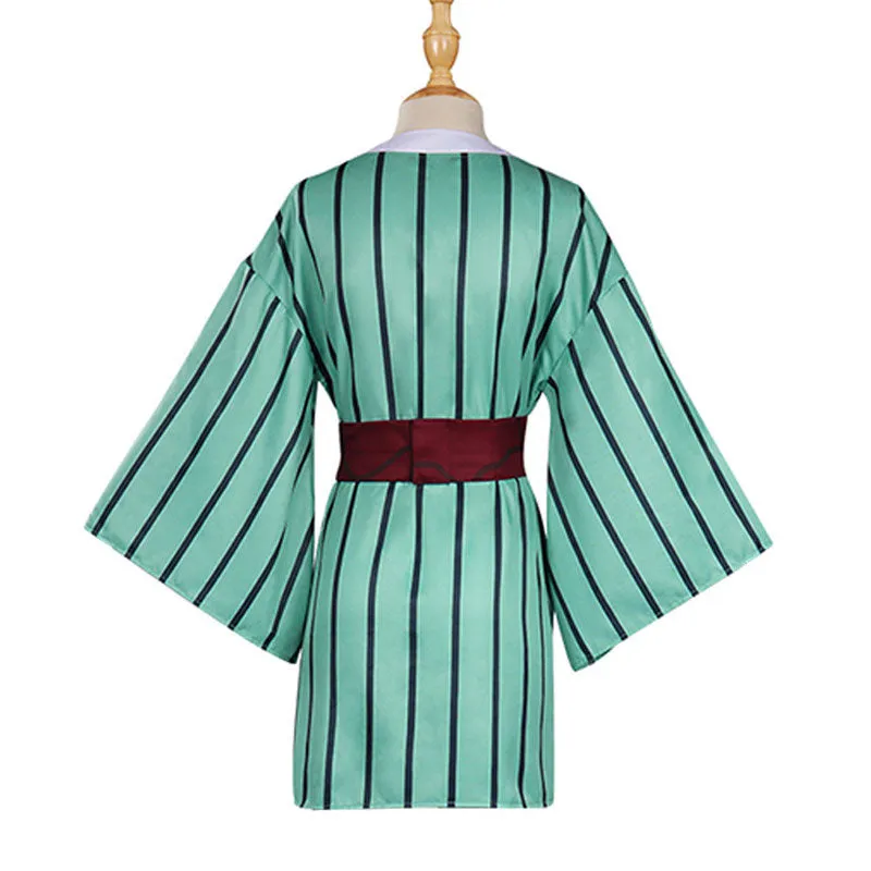 Demon Slayer Kimetsu no Yaiba Giyuutarou Green Cosplay Costumes