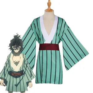 Demon Slayer Kimetsu no Yaiba Giyuutarou Green Cosplay Costumes