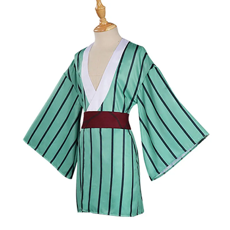 Demon Slayer Kimetsu no Yaiba Giyuutarou Green Cosplay Costumes