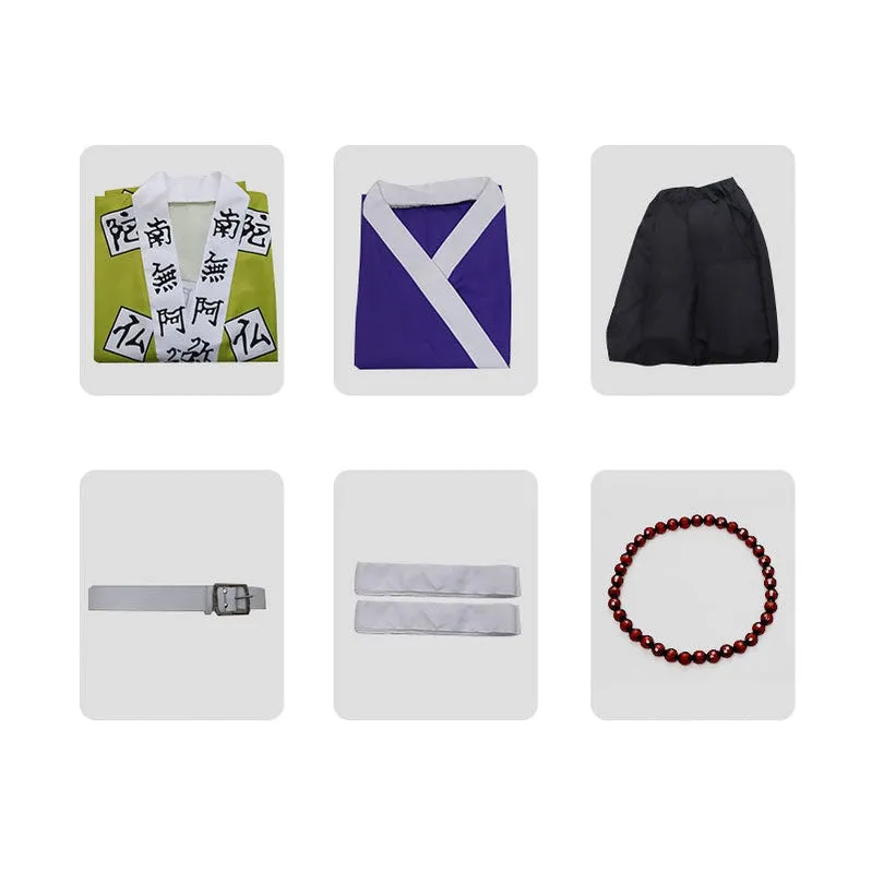 Demon Slayer Kimetsu no Yaiba Gyomei Himejima Fullset Cosplay Costumes