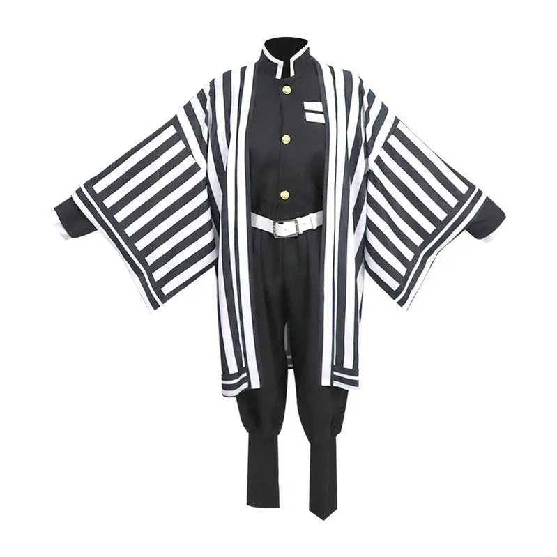 Demon Slayer Kimetsu no Yaiba Iguro Obanai Black White Cosplay Costumes