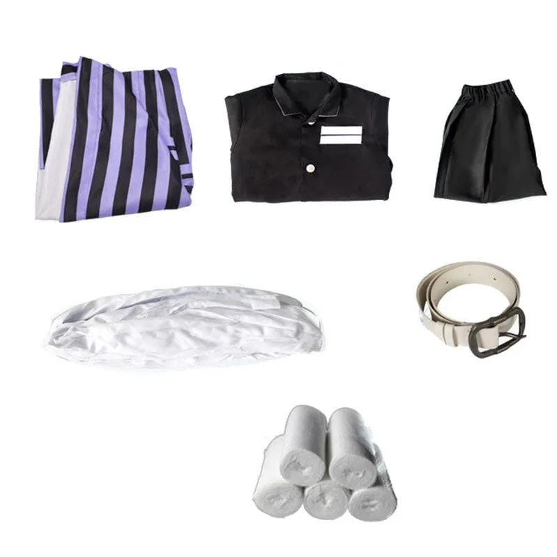 Demon Slayer Kimetsu no Yaiba Iguro Obanai Black White Cosplay Costumes
