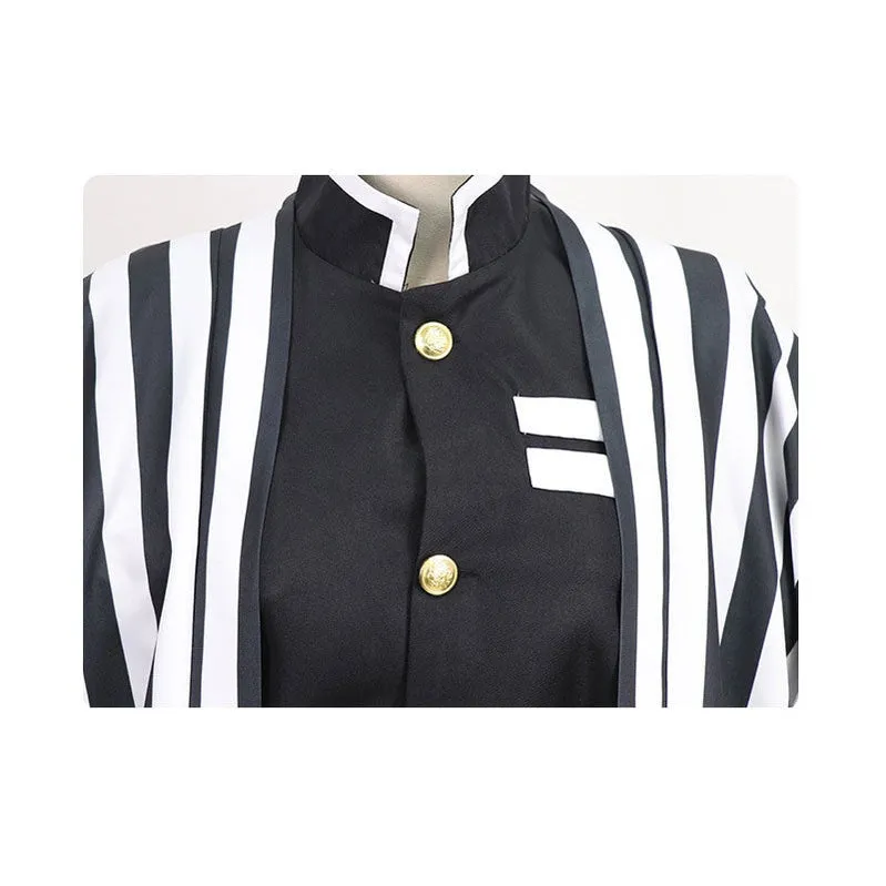 Demon Slayer Kimetsu no Yaiba Iguro Obanai Black White Cosplay Costumes