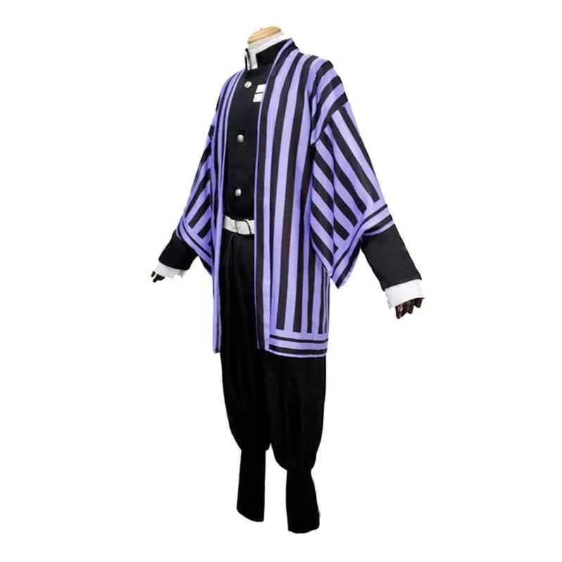 Demon Slayer Kimetsu no Yaiba Iguro Obanai Black White Cosplay Costumes