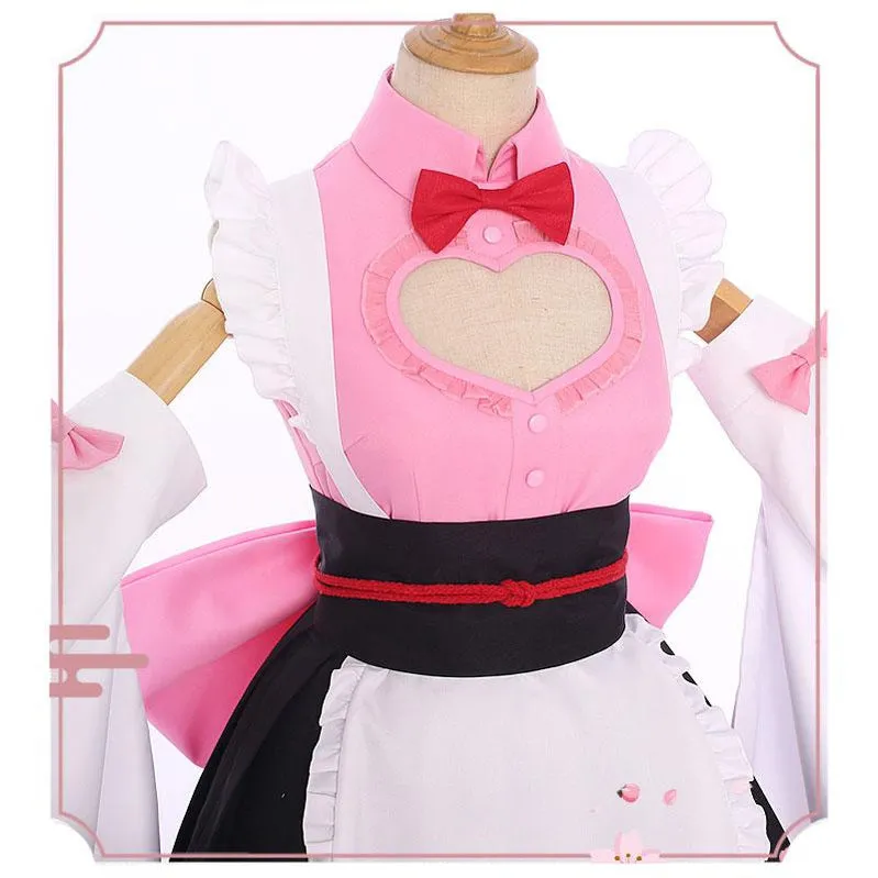 Demon Slayer Kimetsu no Yaiba Kanroji Mitsuri Maid Outfit Cosplay Costumes
