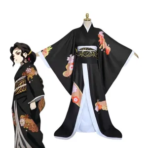 Demon Slayer Kimetsu no Yaiba Kibutsuji Muzan Woman Uniform Halloween Cosplay Costumes
