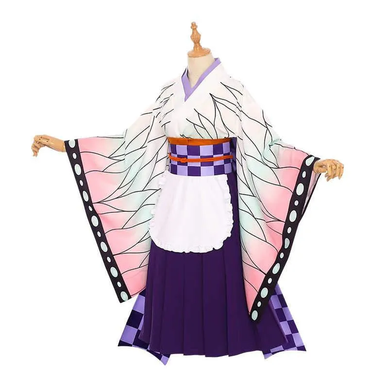 Demon Slayer Kimetsu no Yaiba Kochou Shinobu Maid Outfit Cosplay Costumes
