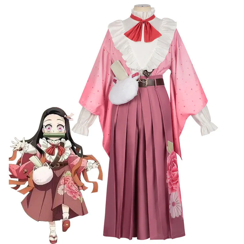 Demon Slayer Kimetsu no Yaiba Nezuko Kamado Cosplay Costume
