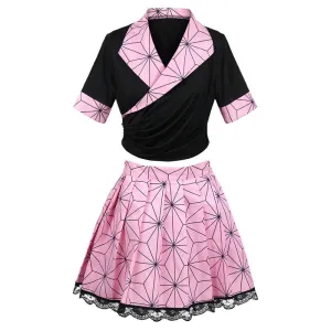 Demon Slayer Kimetsu no Yaiba Nezuko Kamado Cosplay Costumes