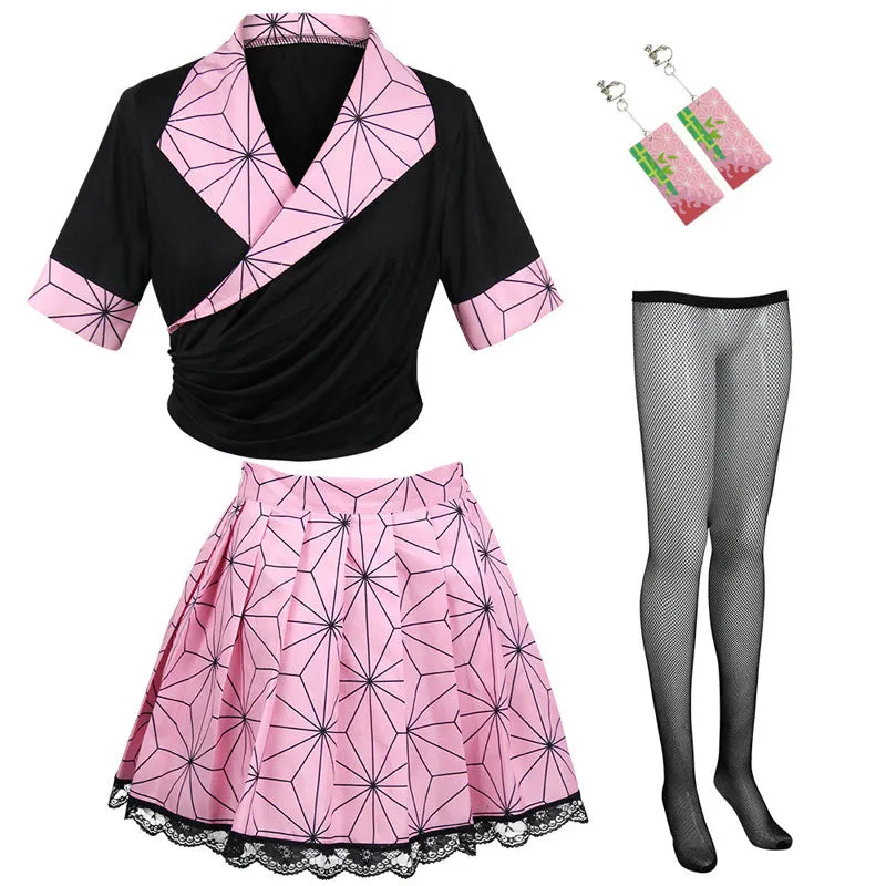Demon Slayer Kimetsu no Yaiba Nezuko Kamado Cosplay Costumes