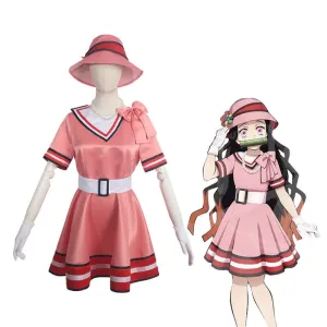 Demon Slayer Kimetsu no Yaiba Nezuko Kamado Dress Cosplay Costume