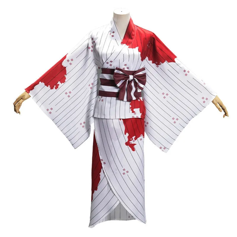 Demon Slayer Kimetsu no Yaiba Nezuko Kamado Halloween Blood Splatter Cosplay Costume