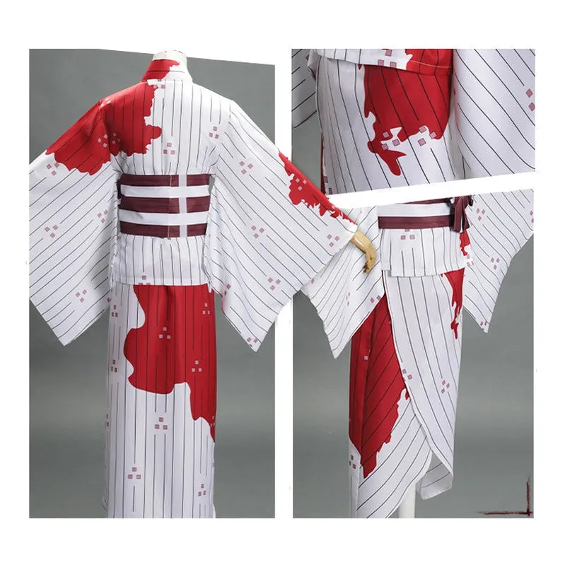 Demon Slayer Kimetsu no Yaiba Nezuko Kamado Halloween Blood Splatter Cosplay Costume